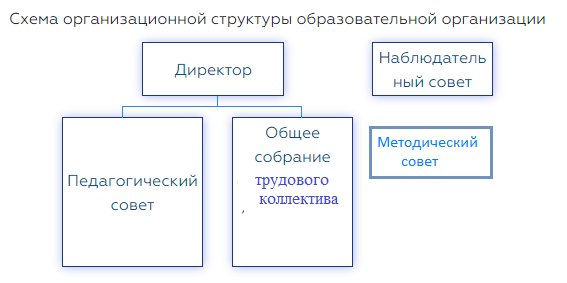 Схема организационной структуры образовательной организации